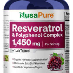 Suplemento Nusapure Resveratrol E Polifenol 1450 Mg 180 Cáps