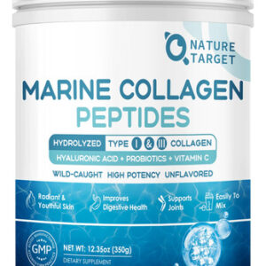 Peptídeos De Colágeno Em Pó Nature Target Marine Tipo I E Ii