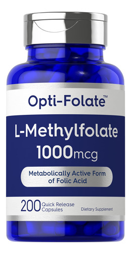 Suplemento Carlyle L Metilfolato 1000mcg 200 Cápsulas