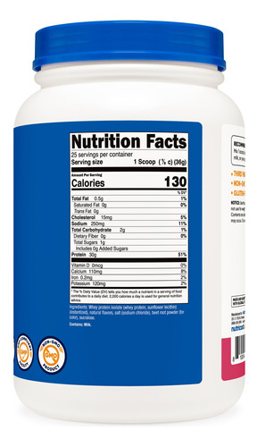 Proteína Em Pó Nutricost Whey Protein Isolate 907g Morango - Imagem 6