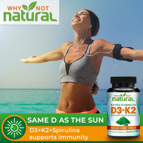 Suplemento: Por Que Não Vitamina D3 K2 Natural 10000 Ui Com - Imagem 3