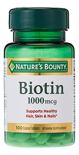 Suplemento De Metabolismo De Biotina 1000mcg Nature's Bounty