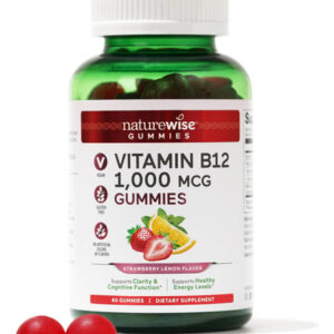 Gomas De Vitamina B12 Naturewise 1000mcg De Morango E Limão
