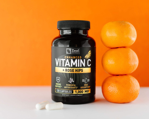 Suplemento Zeal Naturals Vitamina C 1000 Mg Com Roseira Brav - Imagem 6