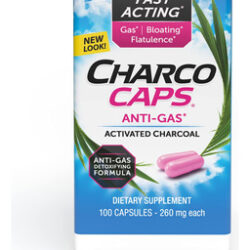 Suplemento Charcocaps Activated Charcoal Digestive Relief
