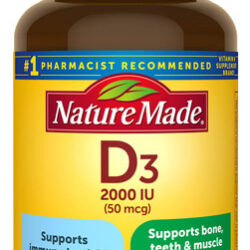 Suplemento Natural De Vitamina D3 2000 Ui 250 Cápsulas Gelat