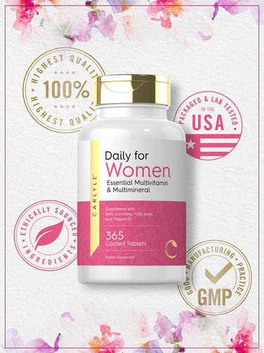 Suplemento Diário Carlyle Para Mulheres, Multivitamínico 365 - Imagem 5