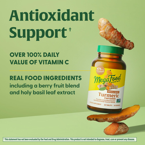 Suplemento Megafood Turmeric Curcumin Extra Strength 60 Comp - Imagem 5