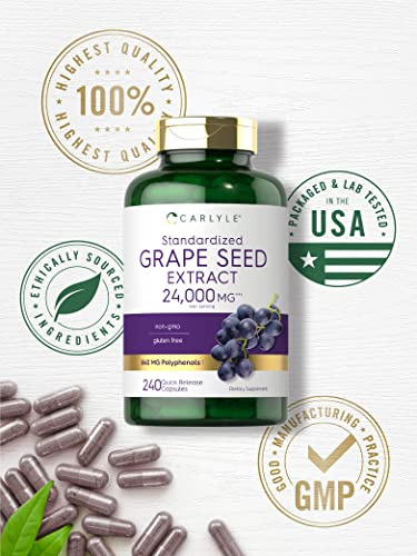 Suplemento De Extrato De Semente De Uva Carlyle 24.000 Mg 24 - Imagem 9