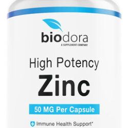 Suplemento Adora Organics Zinco De Alta Potência 50 Mg 60 Cá