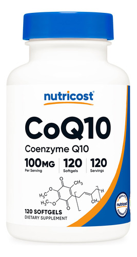 Suplemento Nutricost Coq10 Softgels 100mg 120 Porções