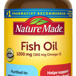 Suplemento De Óleo De Peixe Feito Na Natureza 1200 Mg 100 Cá