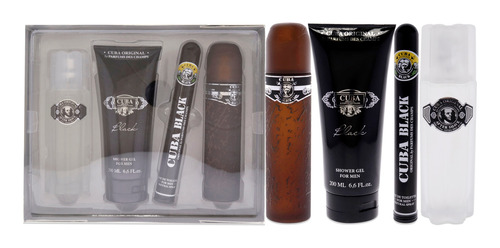 Conjunto De Presente Cuba Black By Cuba Para Homens De 4 Peç