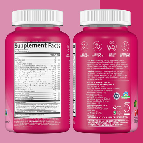 Multivitamínico Gummy Garden Of Life Para Mulheres Com Ferro - Imagem 8