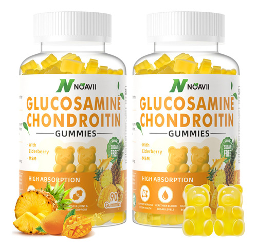 Suplemento Noavii, Glucosamina E Condroitina, Gomas, 90 Unid