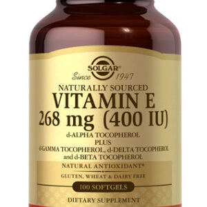 Suplemento Solgar De Vitamina E 268 Mg (400 Ui) 100 Cápsulas