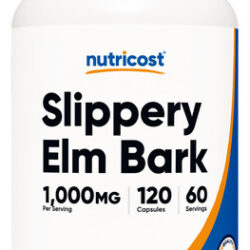Suplemento Nutricost Slippery Elm Bark Capsules 1000mg 120