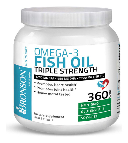 Óleo De Pescado Bronson Omega 3 Tripla Força 2720 Mg 19 - Imagem 6