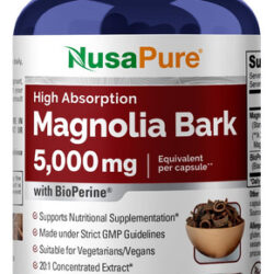 Suplemento Nusapure Magnolia Bark 1800 Mg 180 Cápsulas Veget