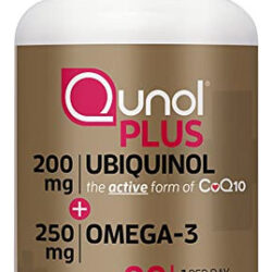 Suplemento Qunol Plus Ubiquinol Coq10 200 Mg Com Ômega 3 250