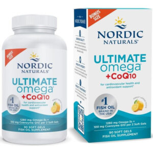 Nordic Naturals Ultimate Ômega + Coq10, Limão - 90 Géis Mole