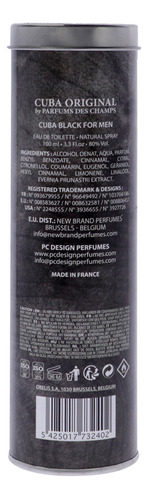 Perfume Cuba Cuba Black Edt Spray Para Homens 100ml - Imagem 4