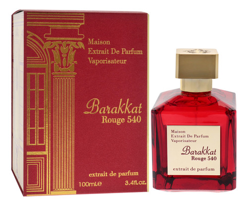 Perfume Unissex Fragrance World Barakkat Rouge 540 Extrait 100ml - Imagem 3