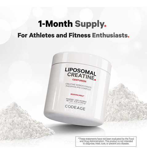 Suplemento Codeage Creatina Lipossomal Monohidratada 5000mg - Imagem 4