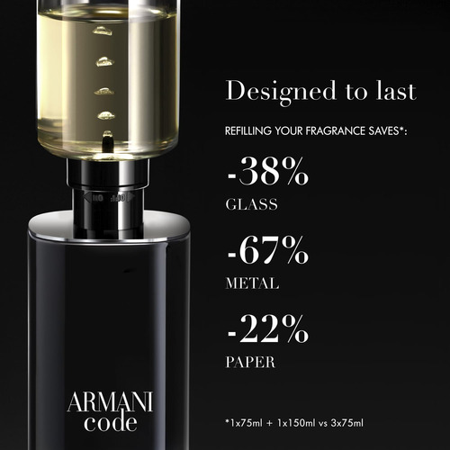 Cologne Armani Beauty Code Eau De Toilette Refill 150ml Men - Imagem 3