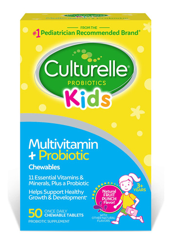 Multivitamínico E Probiótico Mastigável Culturelle Kids 50 U