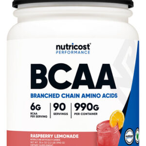Limonada De Framboesa Bcaa Em Pó Nutricost 90 Porções 300g