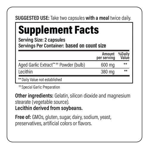 Suplemento Kyolic Aged Alho Extract Formula 104 100 Cápsulas - Imagem 4