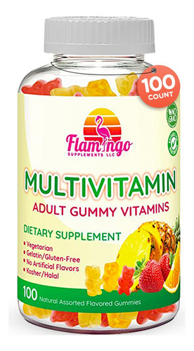 Gomas Multivitamínicas Flamingo Supplements Vegan 100 Gummie