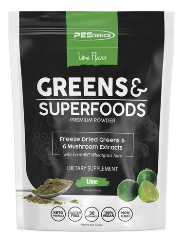Suplemento Prescience Greens & Superfoods Lime Flavor 30 Ser