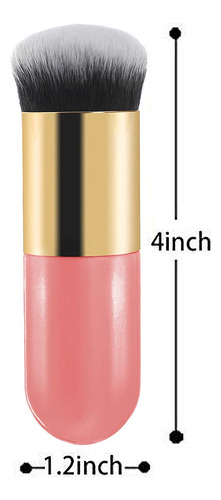 Pincel De Base Aft90 Chubby Makeup Brush X2 (dourado E Rosa) - Imagem 4