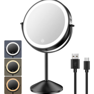 Espelho De Maquiagem Benbilry 8 Lighted 1x/10x Com Ampliação