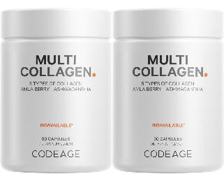 Cápsulas De Peptídeos De Colágeno Codeage Multi 5 Tipos 180 - Imagem 2
