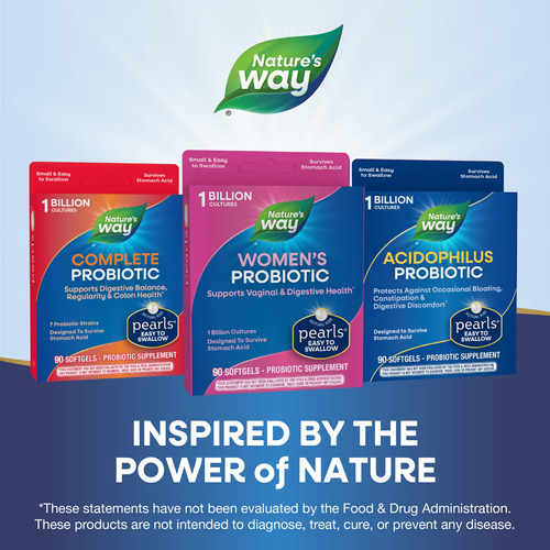 Probiotic Pearls Nature's Way Women's 1 Bilhão E 90 Cápsulas - Imagem 7
