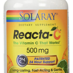 Suplemento Solaray Reacta-c Com 500 Mg De Vitamina C 180 Cáp