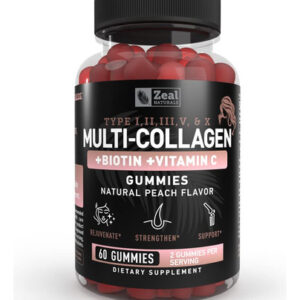 Gomas De Colágeno Zeal Naturals Com Vitamina C, Biotina E Ha