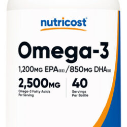 Suplemento Nutricost Omega 3 Óleo De Peixe 2500mg 120 Cápsul