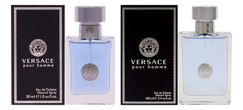 Kit De 2 Peças De Perfume Versace Pour Homme Para Homens 100