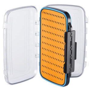 Caixa De Pesca Com Mosca Gonex Impermeável Leve Laranja