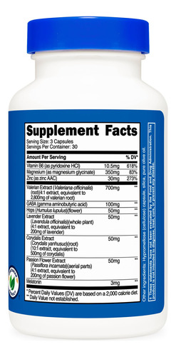Complexo Sleep Aid Nutricost Sleep Aid 1330 Mg 90 Cápsulas - Imagem 5