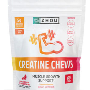 Monohidrato De Creatina Zhou Nutrition Para Mastigar 5g 60 G