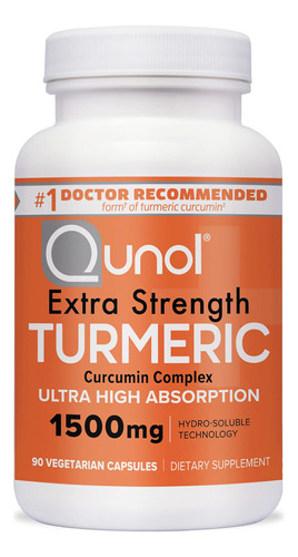 Suplemento Qunol Curcuma Curcumina 1500mg 90 Cápsulas Vegeta