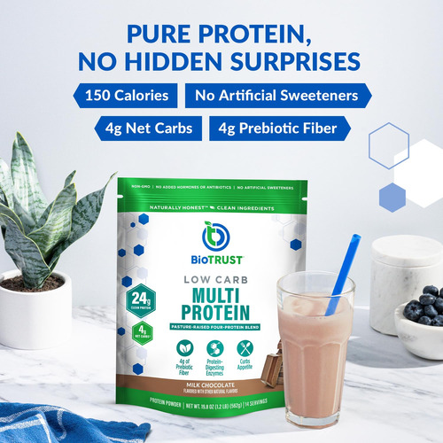 Proteína Em Pó Biotrust Low Carb Whey & Casein Chocolate 3-p - Imagem 4