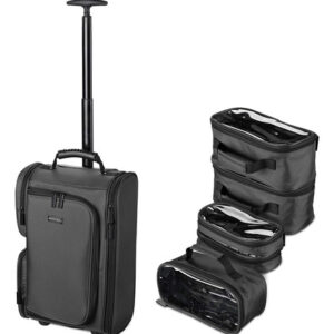 Estojo De Viagem De Maquiagem Byootique Rolling 2 Em 1 Com 5