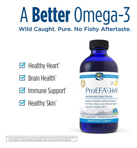Suplemento Nordic Naturals Proefa 3-6-9 Sabor Limão 240ml - Imagem 3