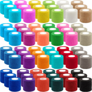 Envoltório De Bandagem Autoadesivo Bqtq 72 Rolos De 5 Cm X 4